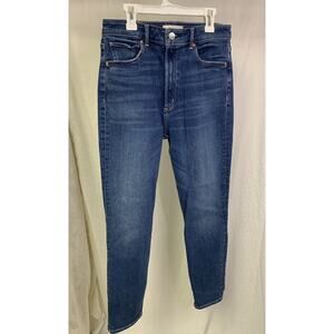 29" Regular Revtown Womens Skinny Decade Denim Dark Wash Jeans Hem Wear